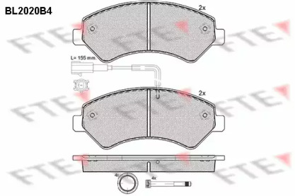 Комплект тормозных колодок (FTE: BL2020B4)