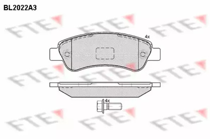 Комплект тормозных колодок (FTE: BL2022A3)