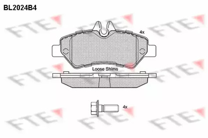 Комплект тормозных колодок (FTE: BL2024B4)