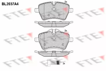 Комплект тормозных колодок (FTE: BL2037A4)