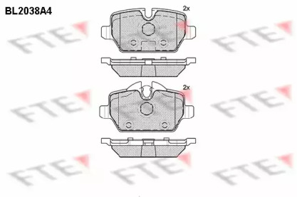 Комплект тормозных колодок (FTE: BL2038A4)