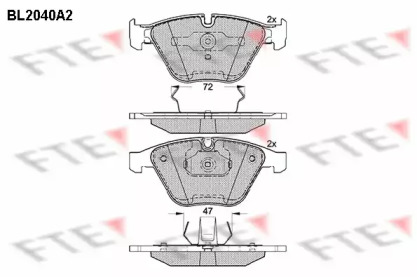 Комплект тормозных колодок (FTE: BL2040A2)