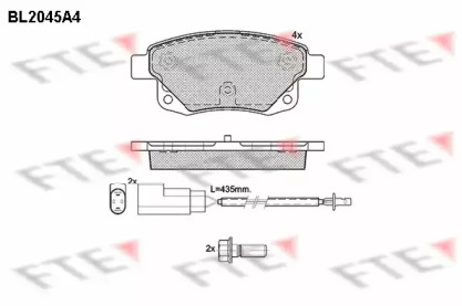 Комплект тормозных колодок (FTE: BL2045A4)