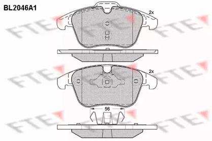 Комплект тормозных колодок (FTE: BL2046A1)