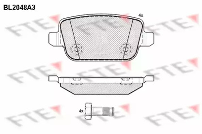 Комплект тормозных колодок (FTE: BL2048A3)