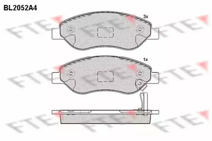 Комплект тормозных колодок (FTE: BL2052A4)