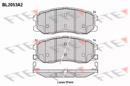 Комплект тормозных колодок (FTE: BL2053A2)