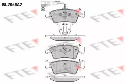 Комплект тормозных колодок (FTE: BL2056A2)