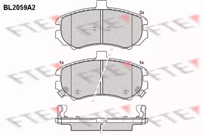 Комплект тормозных колодок (FTE: BL2059A2)