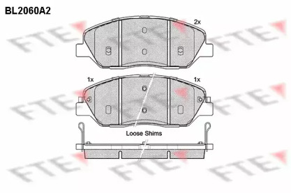 Комплект тормозных колодок (FTE: BL2060A2)