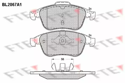 Комплект тормозных колодок (FTE: BL2067A1)