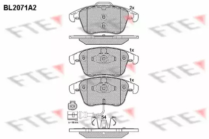 Комплект тормозных колодок (FTE: BL2071A2)