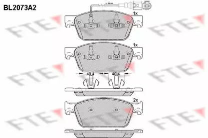 Комплект тормозных колодок (FTE: BL2073A2)