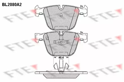 Комплект тормозных колодок (FTE: BL2080A2)