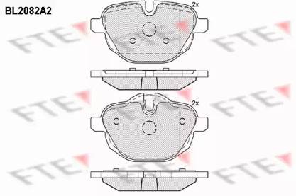 Комплект тормозных колодок (FTE: BL2082A2)