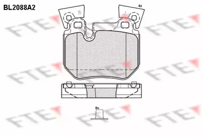 Комплект тормозных колодок (FTE: BL2088A2)