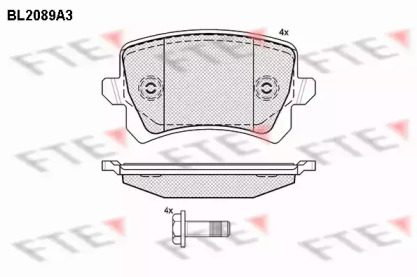 Комплект тормозных колодок (FTE: BL2089A3)