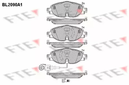 Комплект тормозных колодок (FTE: BL2090A1)