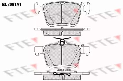 Комплект тормозных колодок (FTE: BL2091A1)