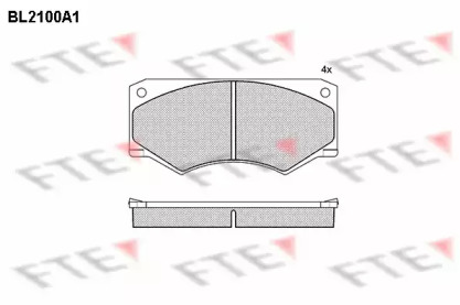 Комплект тормозных колодок (FTE: BL2100A1)