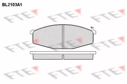 Комплект тормозных колодок (FTE: BL2103A1)