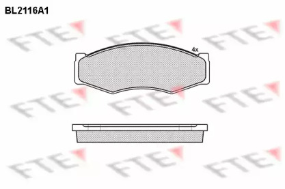 Комплект тормозных колодок (FTE: BL2116A1)