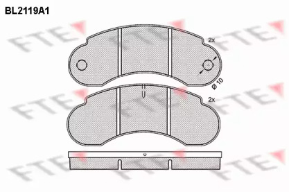 Комплект тормозных колодок (FTE: BL2119A1)