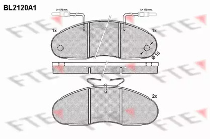Комплект тормозных колодок (FTE: BL2120A1)