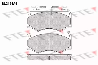 Комплект тормозных колодок (FTE: BL2121A1)