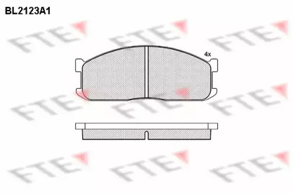 Комплект тормозных колодок (FTE: BL2123A1)