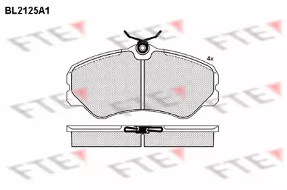 Комплект тормозных колодок (FTE: BL2125A1)