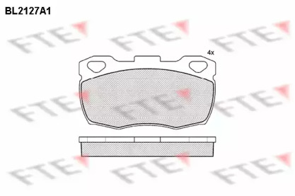 Комплект тормозных колодок (FTE: BL2127A1)