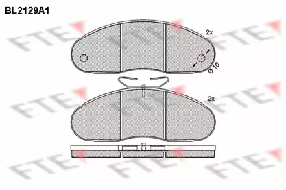 Комплект тормозных колодок (FTE: BL2129A1)