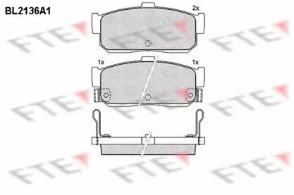 Комплект тормозных колодок (FTE: BL2136A1)