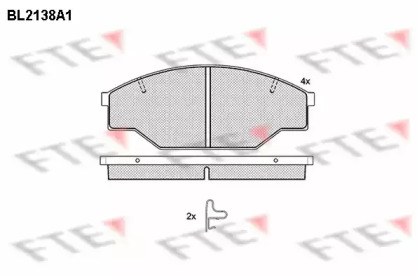 Комплект тормозных колодок (FTE: BL2138A1)