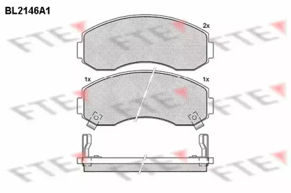 Комплект тормозных колодок (FTE: BL2146A1)