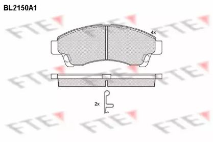 Комплект тормозных колодок (FTE: BL2150A1)