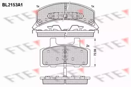 Комплект тормозных колодок (FTE: BL2153A1)