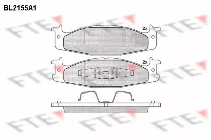 Комплект тормозных колодок (FTE: BL2155A1)