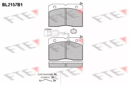 Комплект тормозных колодок (FTE: BL2157B1)