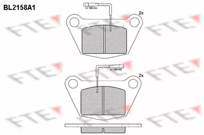 Комплект тормозных колодок (FTE: BL2158A1)