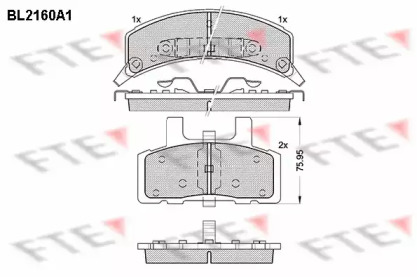 Комплект тормозных колодок (FTE: BL2160A1)