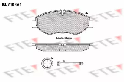 Комплект тормозных колодок (FTE: BL2163A1)