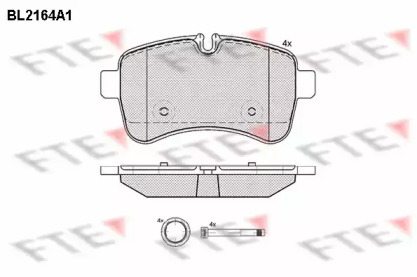 Комплект тормозных колодок (FTE: BL2164A1)