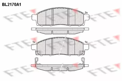 Комплект тормозных колодок (FTE: BL2170A1)