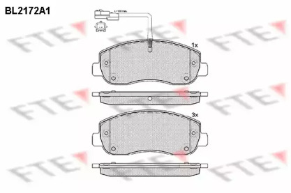 Комплект тормозных колодок (FTE: BL2172A1)