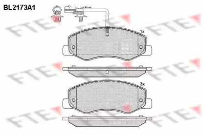 Комплект тормозных колодок (FTE: BL2173A1)