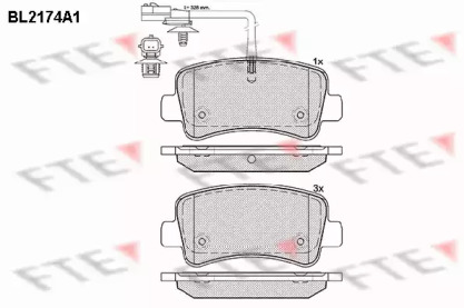 Комплект тормозных колодок (FTE: BL2174A1)