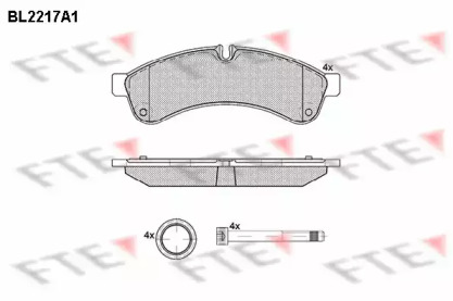 Комплект тормозных колодок (FTE: BL2217A1)