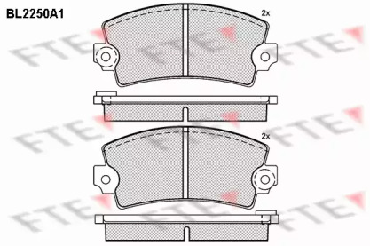 Комплект тормозных колодок (FTE: BL2250A1)